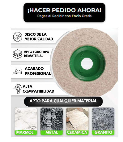 DISCO PULIDOR+ENVIO GRATIS