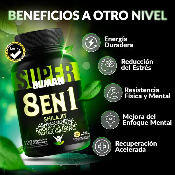 SuperHuman™ - Cápsulas revitalizantes 8 en 1